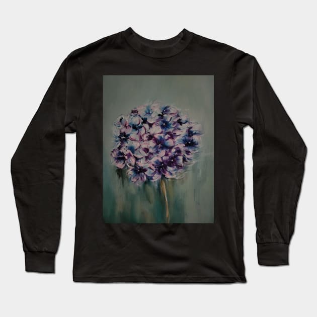 Hydrangea Long Sleeve T-Shirt by myboxerdog